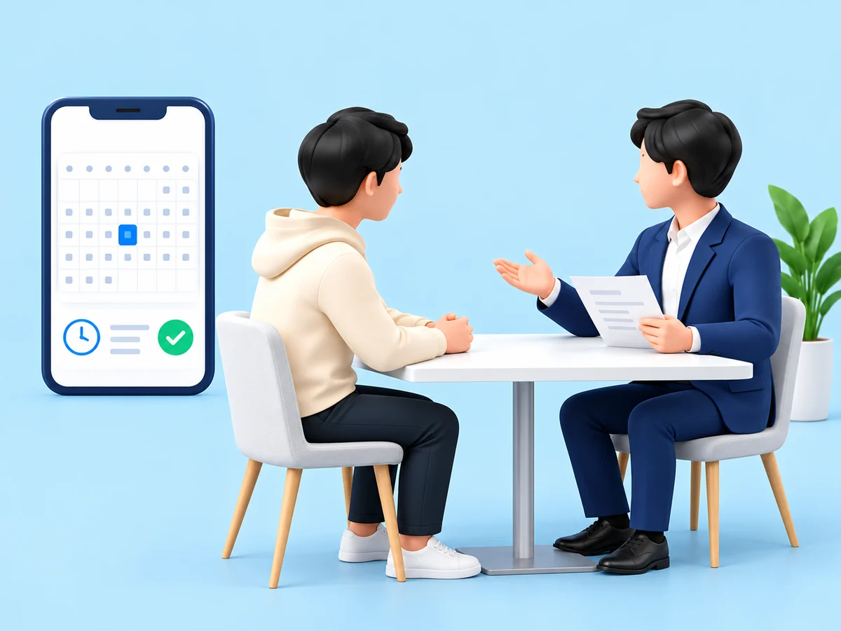 応募から面談まで、スムーズに