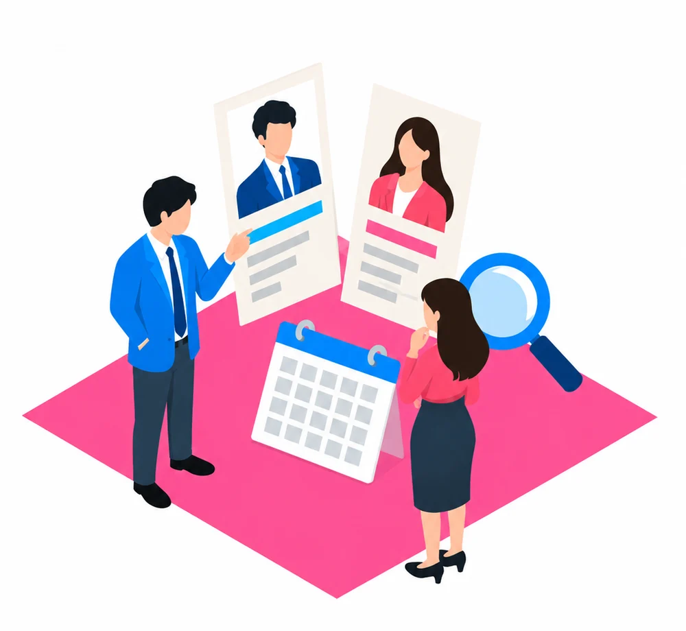 採用支援のイラスト